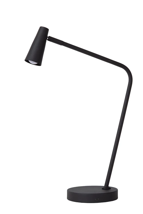 Lucide STIRLING - Rechargeable Desk lamp - Battery pack- LED 3 StepDim - 1x3W 2700K - Black - turned off